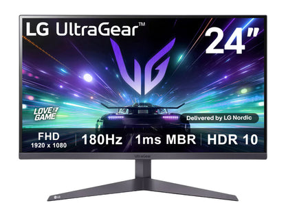 24” UltraGear FHD VA-spelskärm med 180 Hz uppdateringsfrekvens och HDR10
